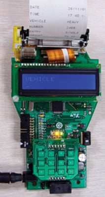 Figure 3: Parking ticket vending machine on STM32F103RBT6.